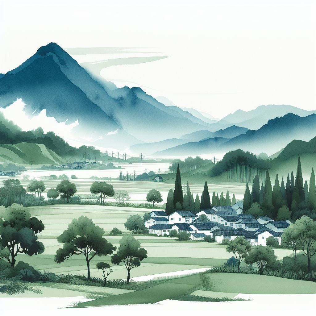 绿树村边合，青山郭外斜。