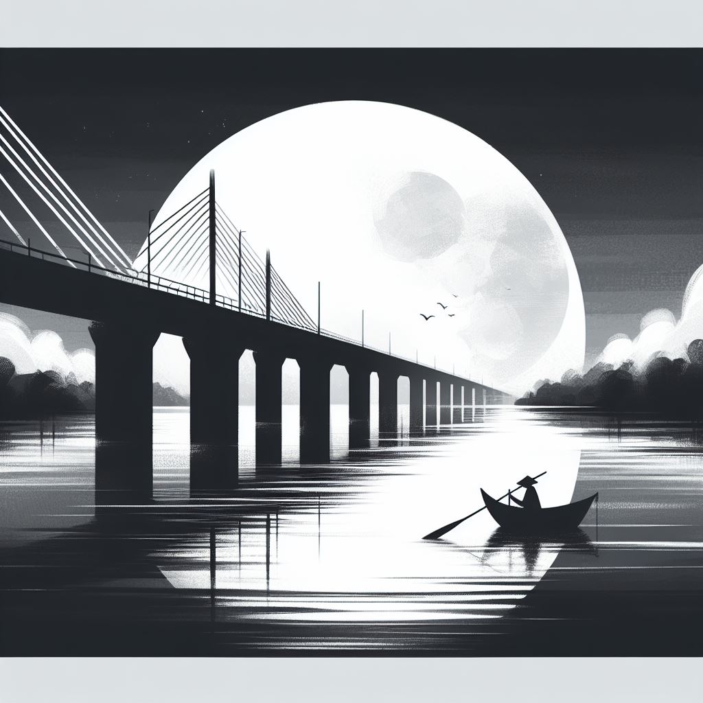 河桥送人处，凉夜何其。