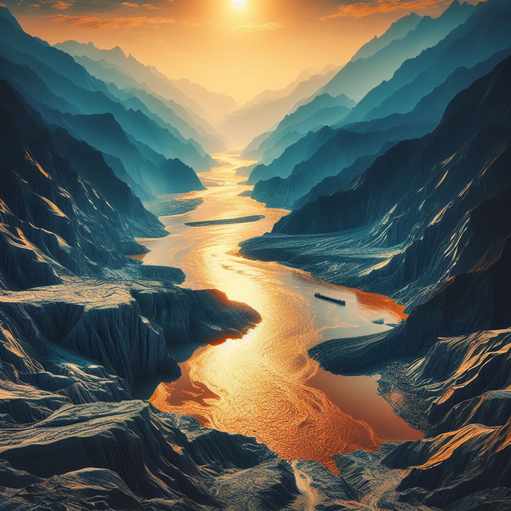 黄河水，水阔无边深无底，其来不知几千里。