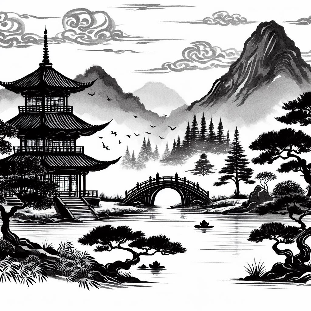 清晨入古寺，初日照高林。