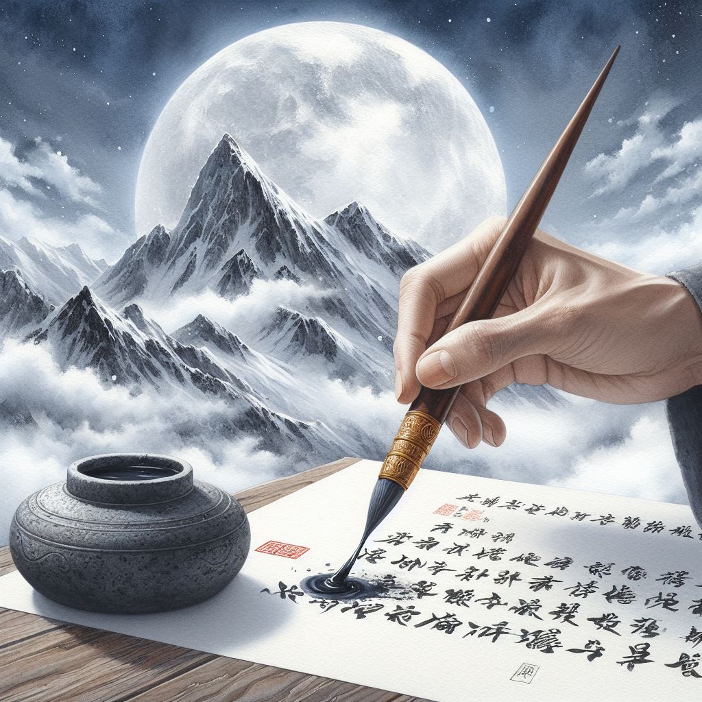 若似月轮终皎洁，不辞冰雪为卿热。 Poster