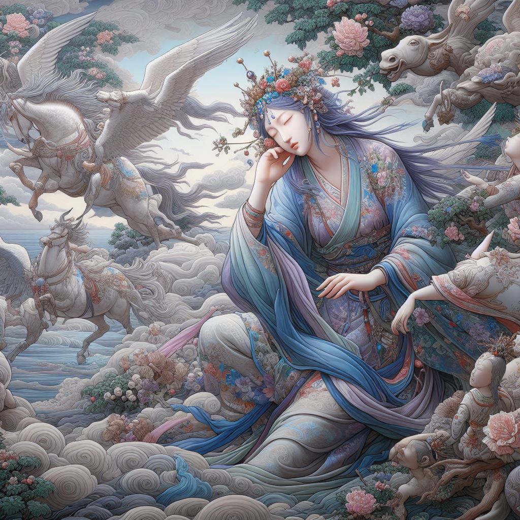 清明天气。永日愁如醉。