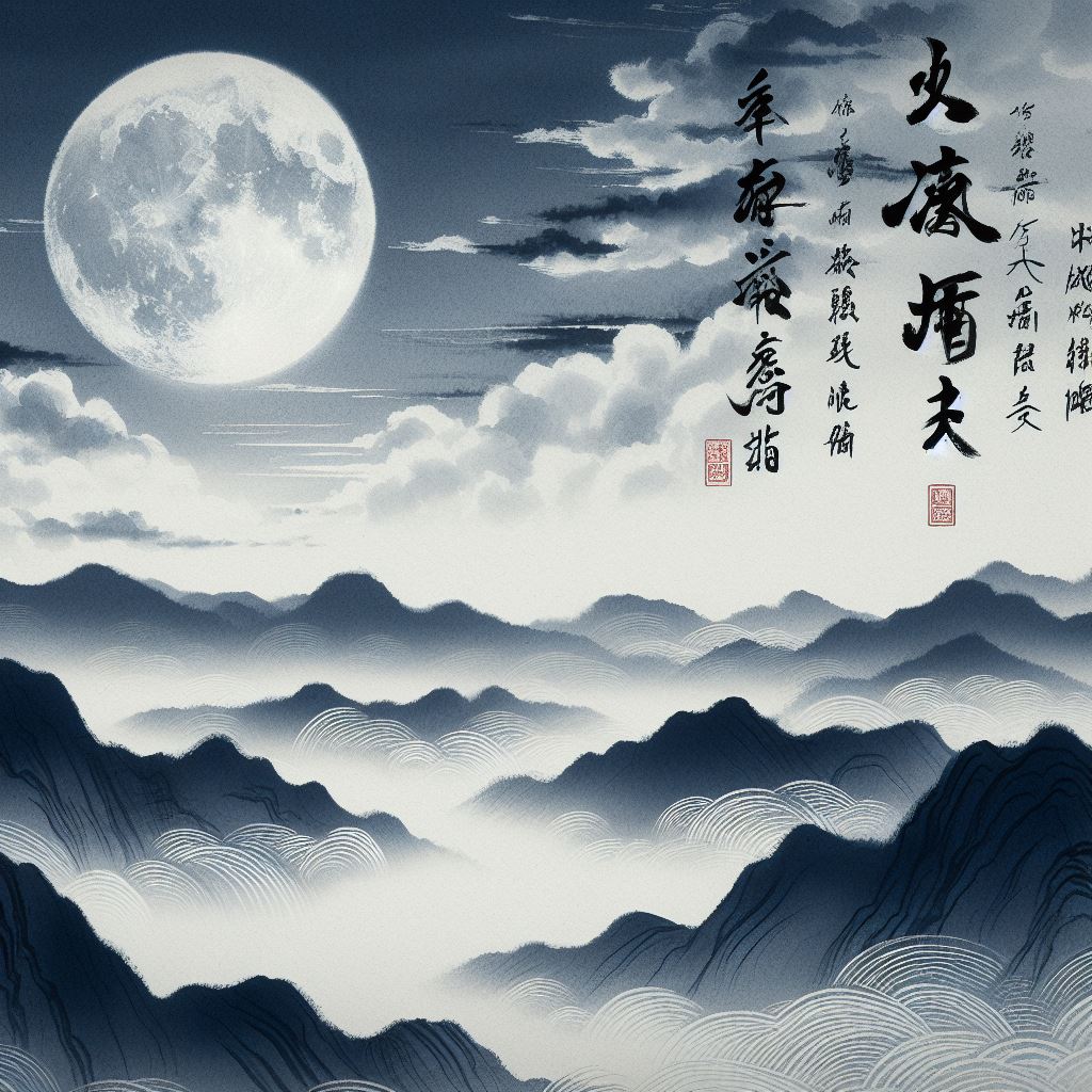 片云天共远，永夜月同孤。 Poster