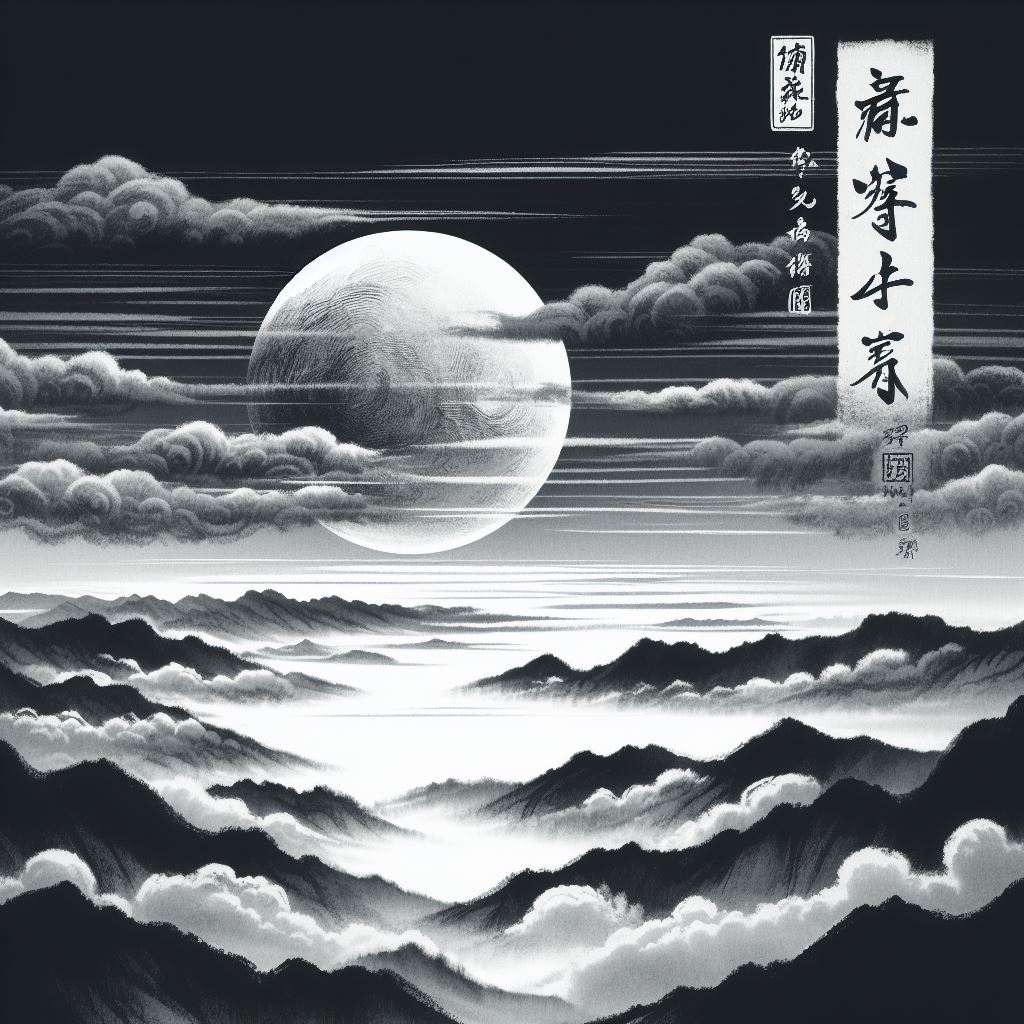 片云天共远，永夜月同孤。