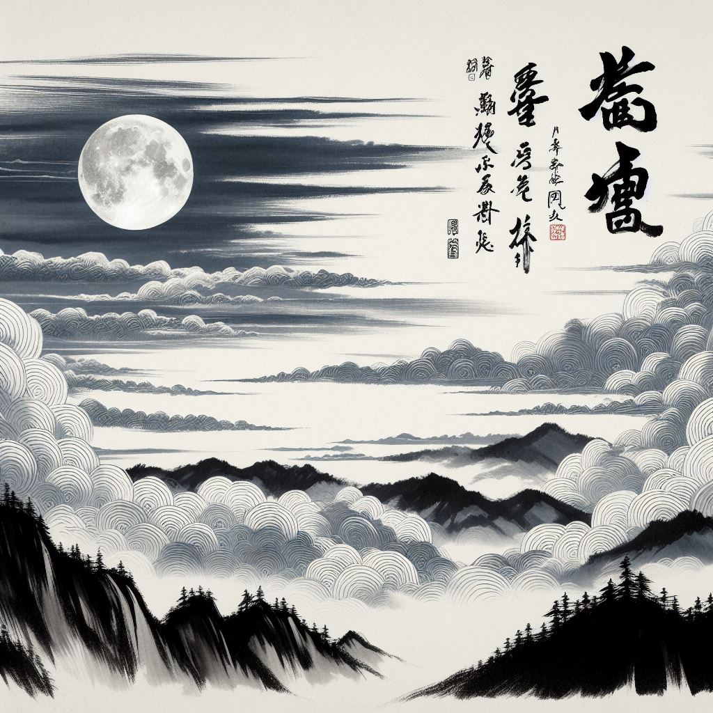 片云天共远，永夜月同孤。