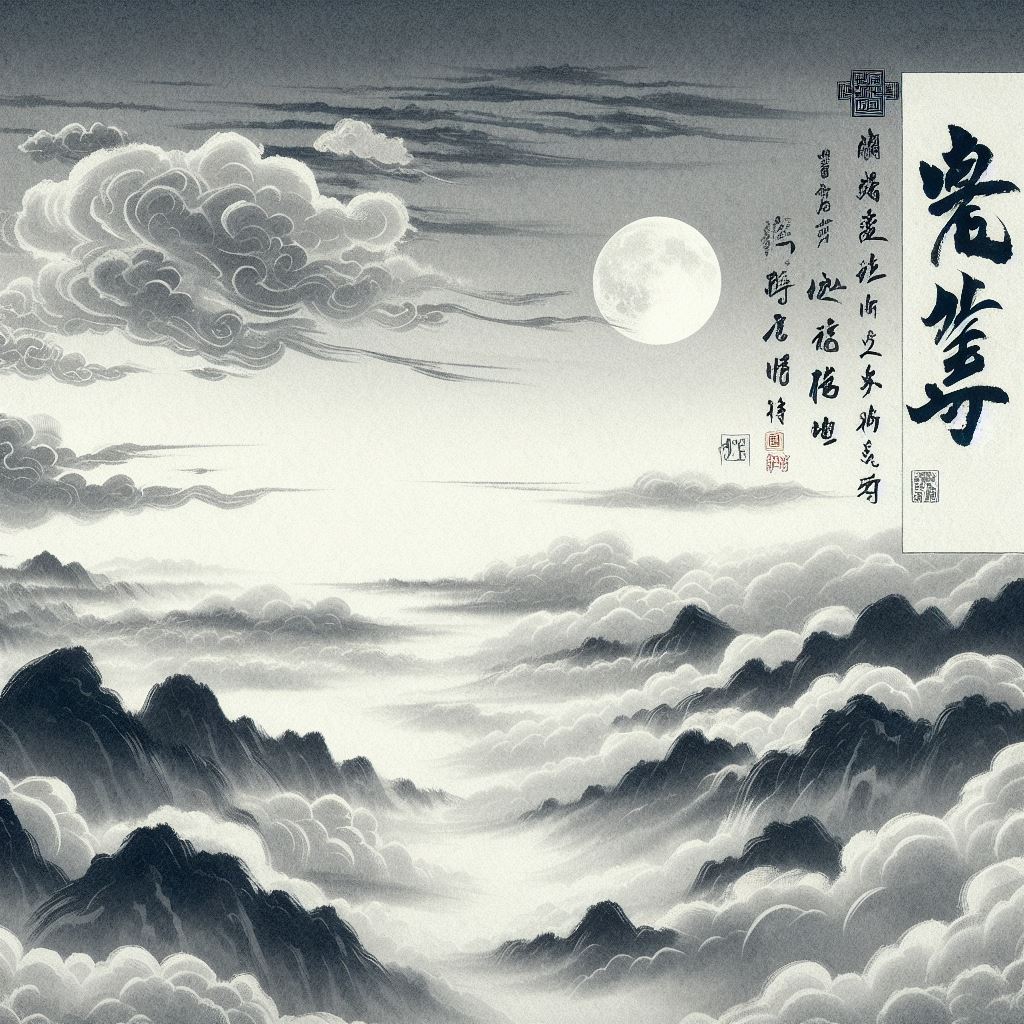 片云天共远，永夜月同孤。