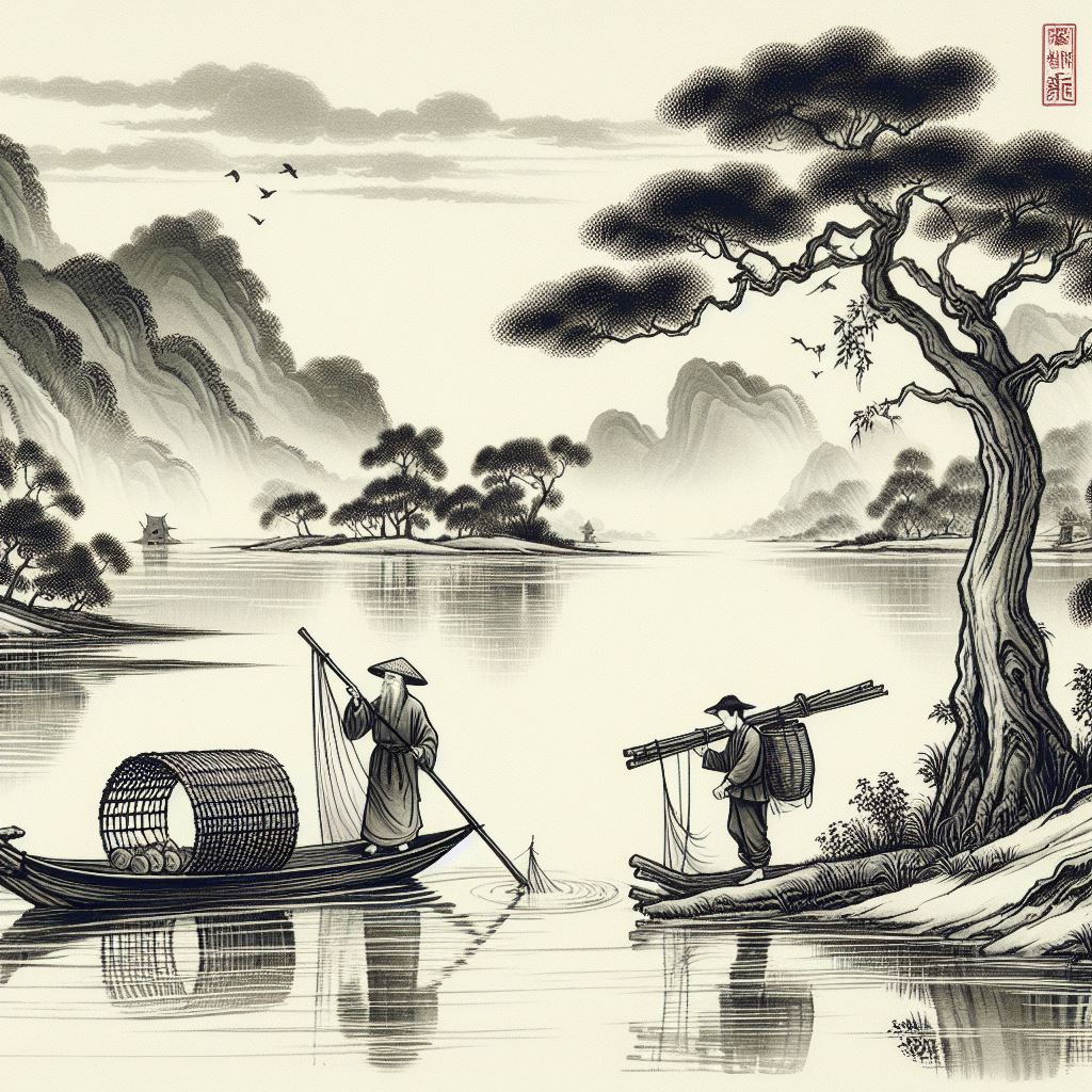 欲吊沈累无所，但有渔儿樵子，哀此写离忧。