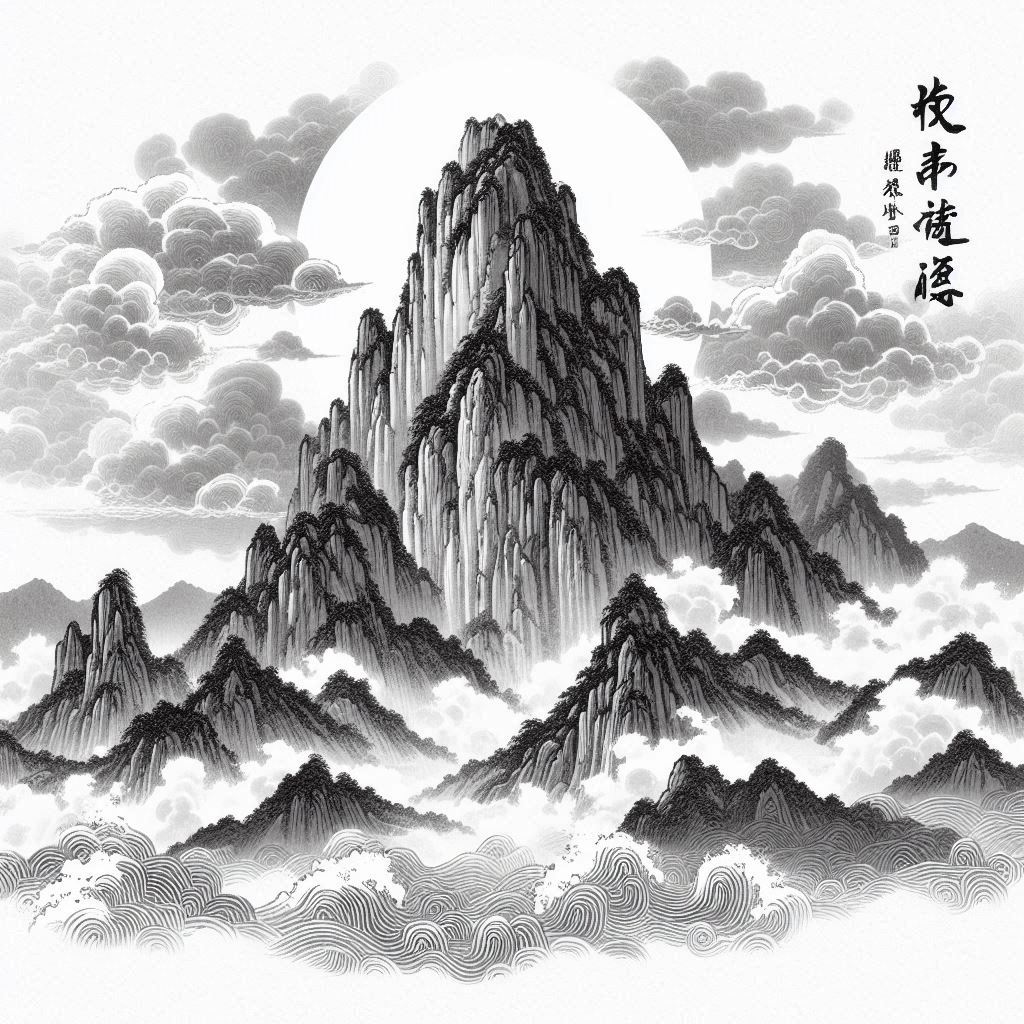 泰山嵯峨夏云在，疑是白波涨东海。