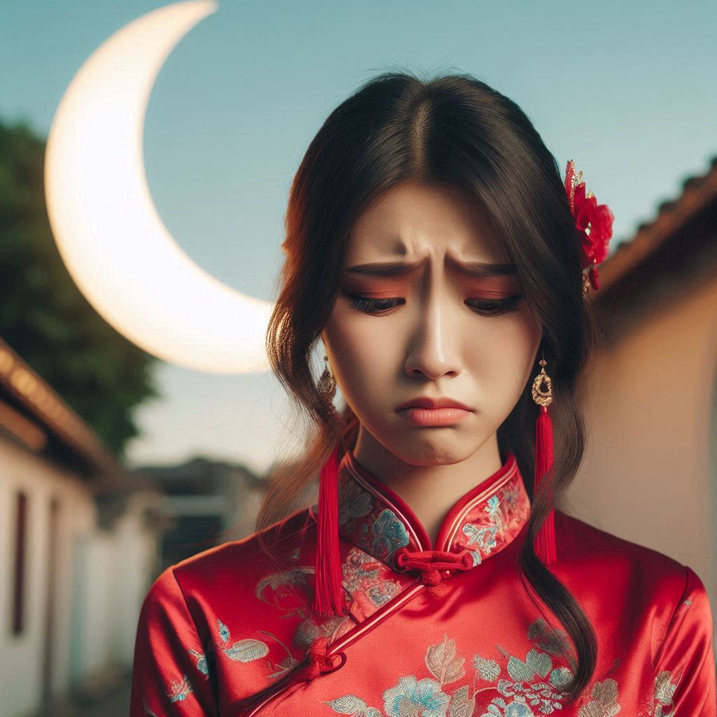 残月出门时，美人和泪辞。