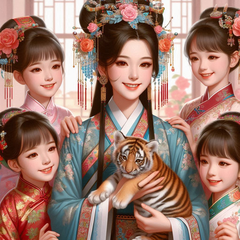 儿女纷纷夸结束，新样钗符艾虎。 Poster