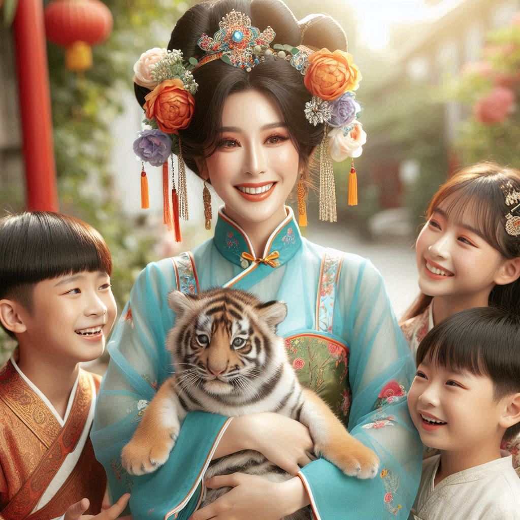 儿女纷纷夸结束，新样钗符艾虎。