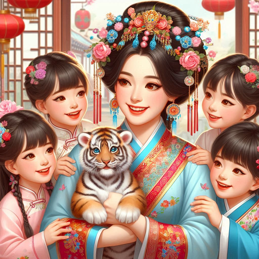 儿女纷纷夸结束，新样钗符艾虎。