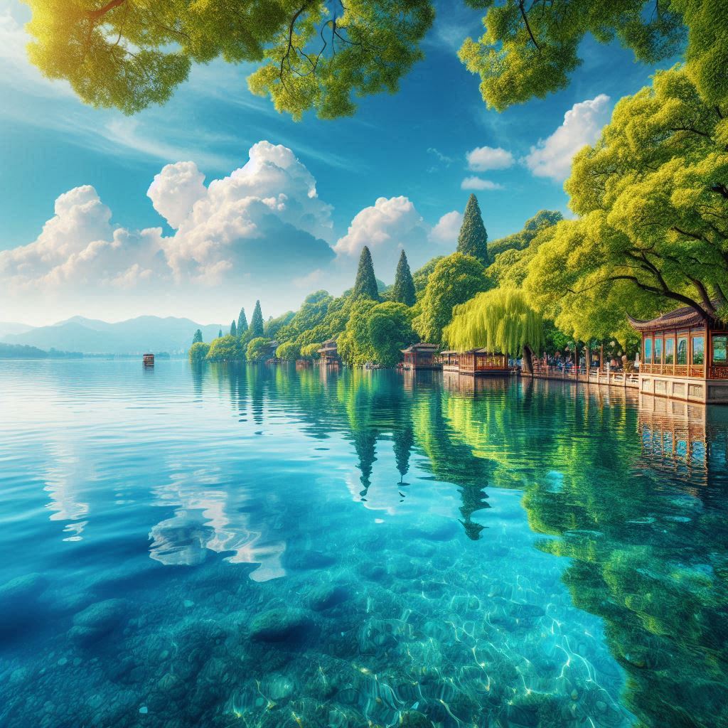 天容水色西湖好，云物俱鲜。